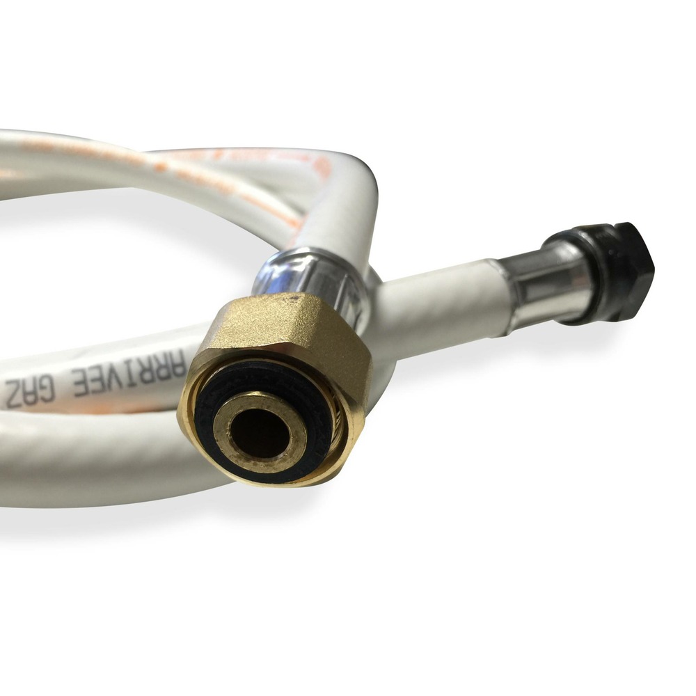 Flexible gaz nf. Tuyau à embouts mécaniques - élastomère renforcé. G1/2 - m20x1.5 . Validité 10 ans. Joints inclus. Propane ou