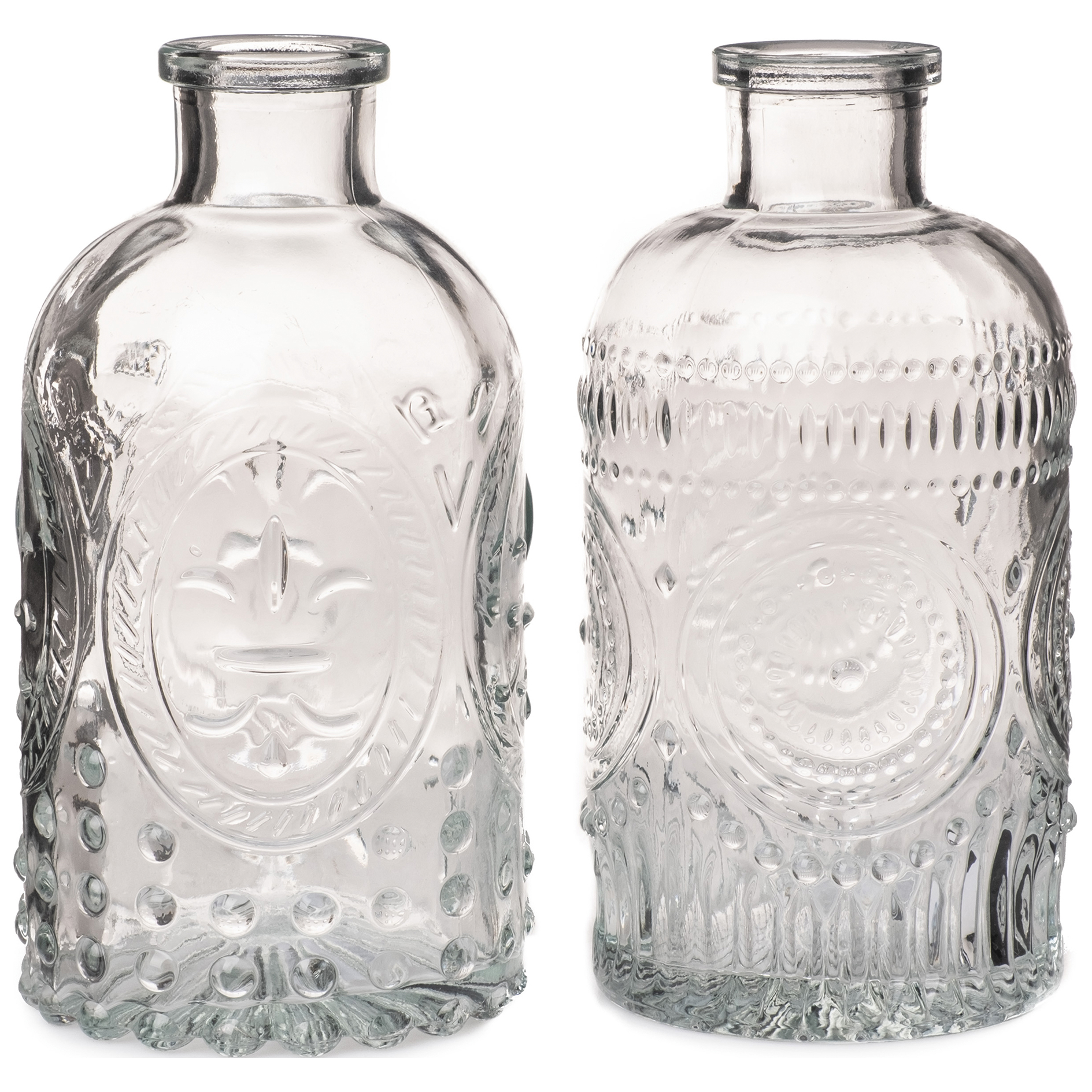 Flaschenvase - klar - Glas - sortiert