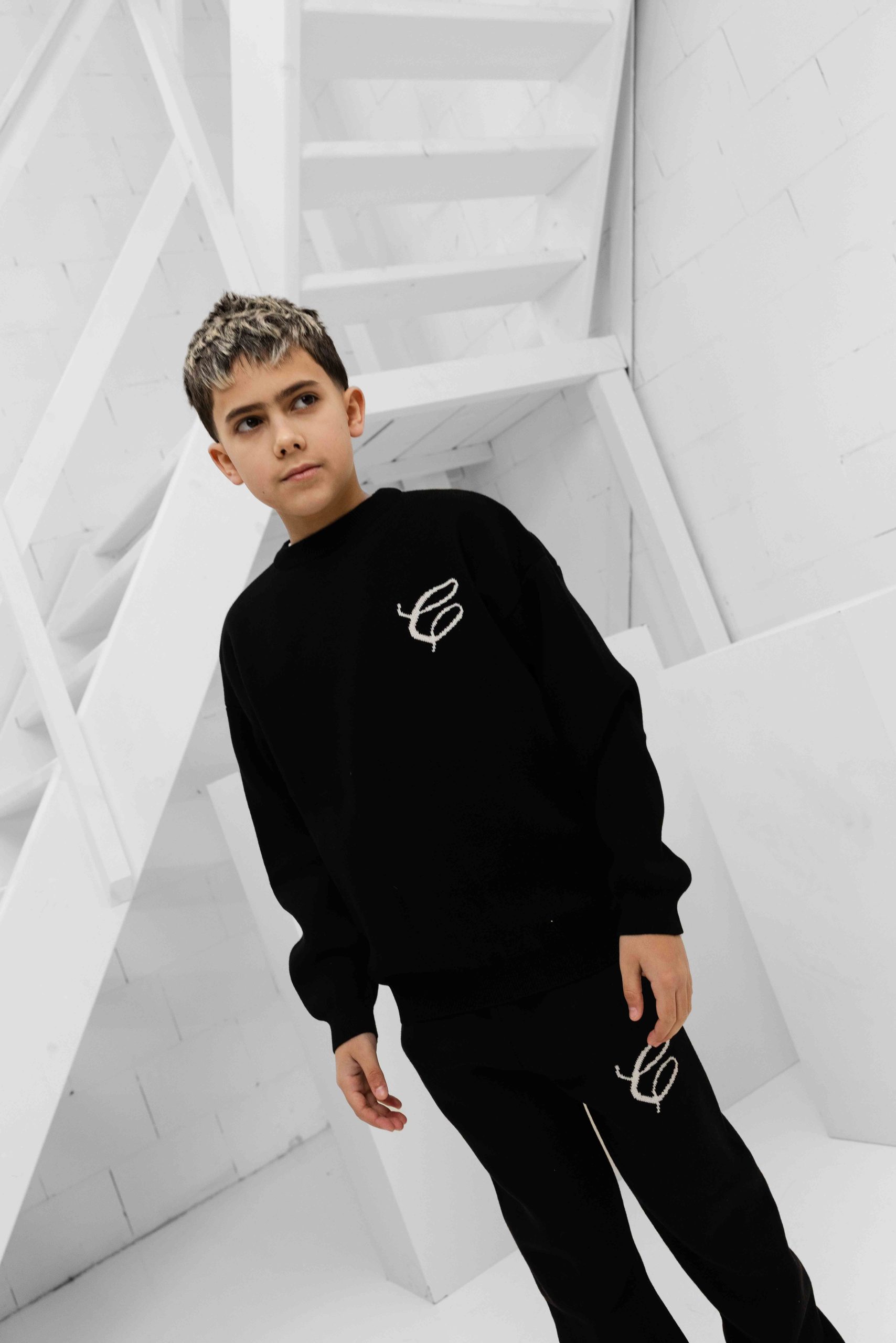 Croyez Mini Essence Knit Trainingspak Kids Zwart