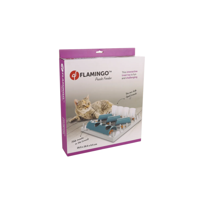 Jouet stratégique Fumbo Flamingo pour chat