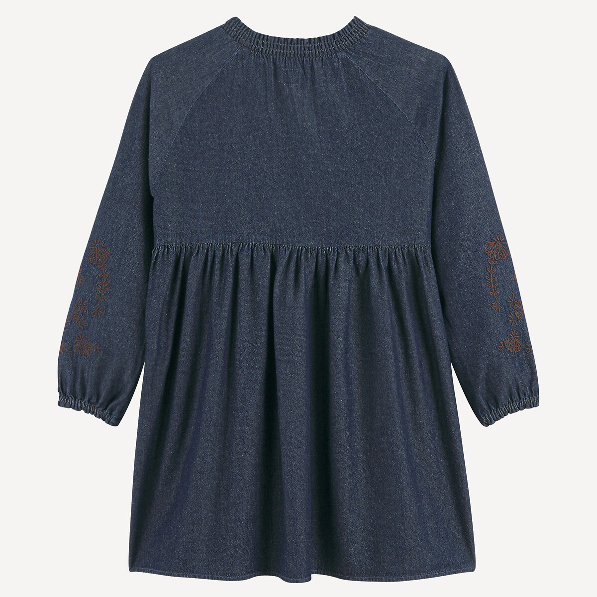 COLEÇÃO LA REDOUTE<br>Vestido de manga comprida em denim leve
