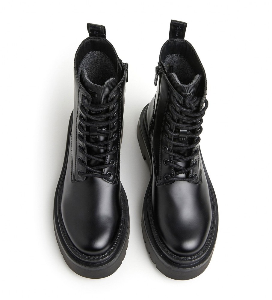 Botas pretas de cano curto Pepe Jeans Queen Bass