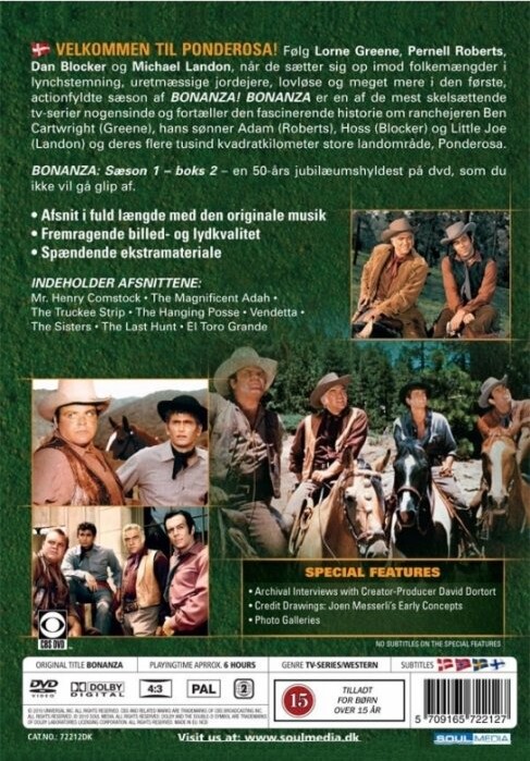 Bonanza - Sæson 1 Boks 2 - DVD