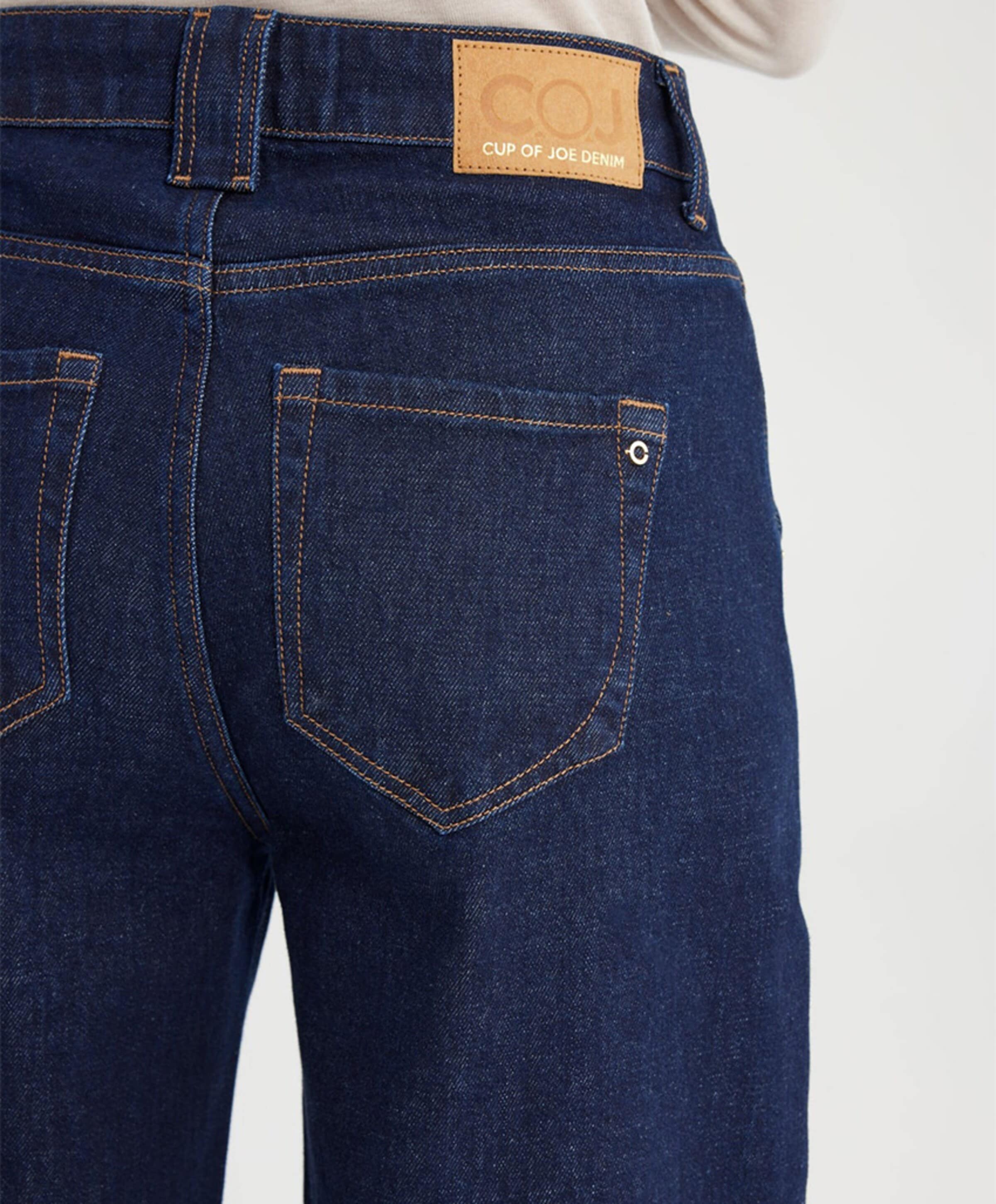 Cup of Joe Denim high waist wide leg dames jeans blauw