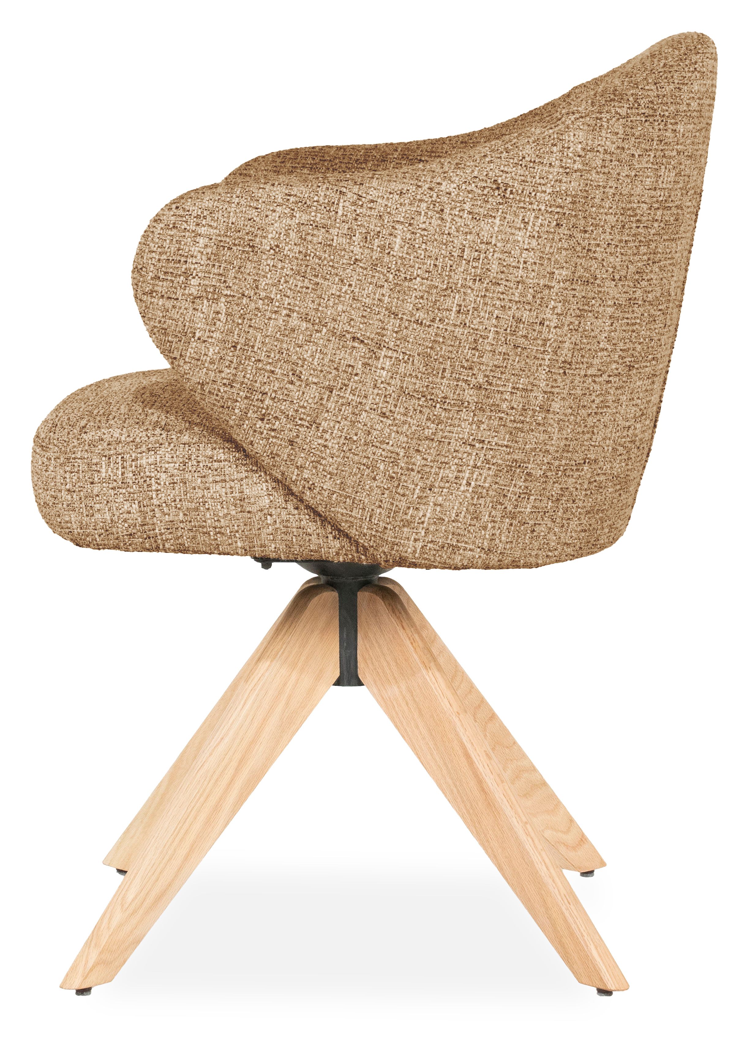 Eetkamerstoel 96347 mosterd Connor B61.5 x D60 x H81.5 cm