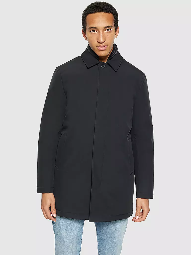 KNOWLEDGE COTTON APPAREL Mantel CLIMATE SHELL schwarz