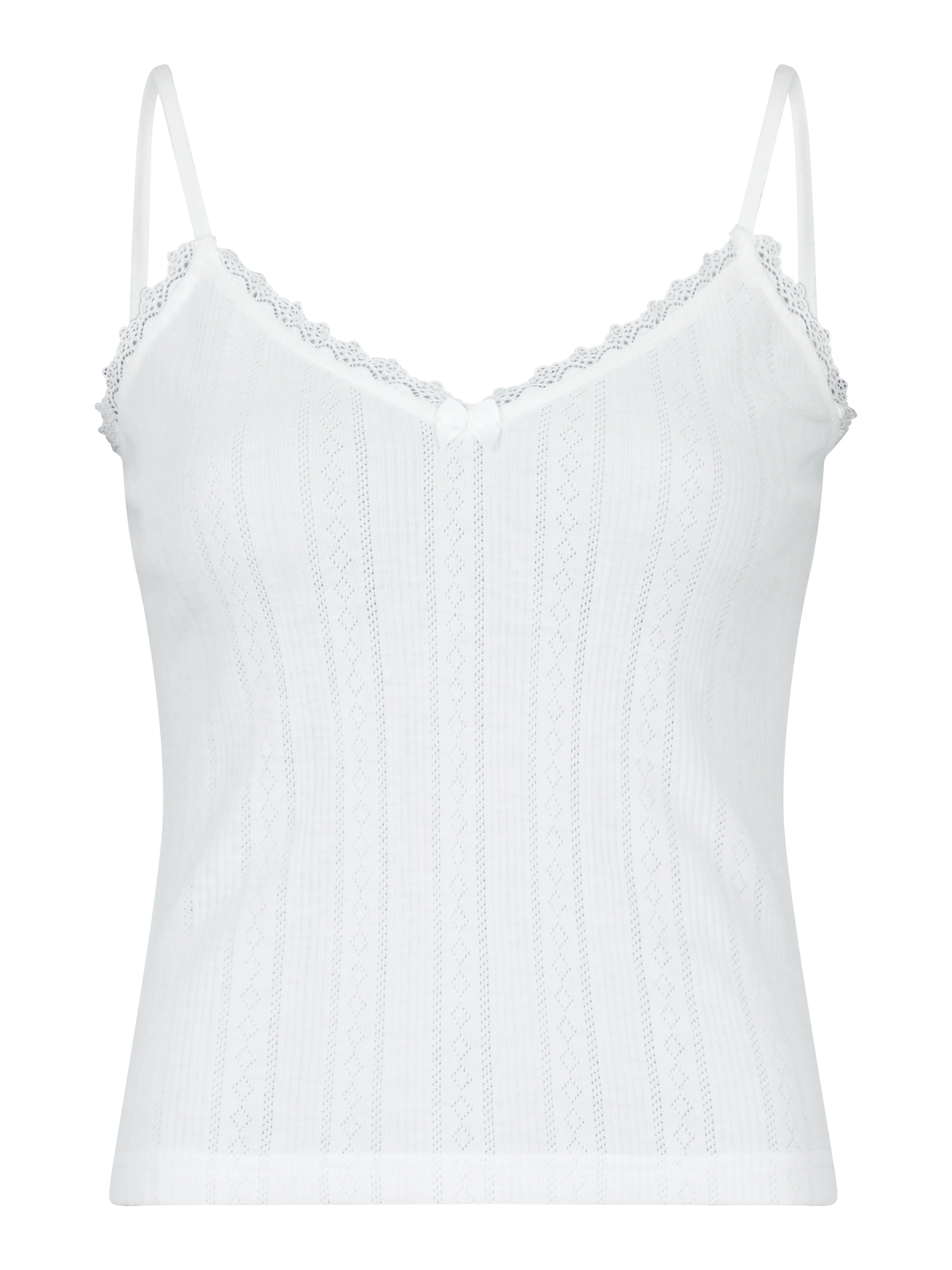 Neo Noir  Lindsay Pointelle top - hvid