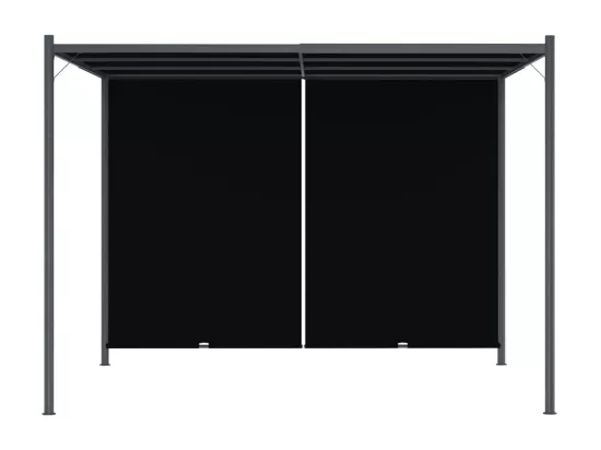 Pergola de jardin avec toit rétractable 3x3 m Anthracite