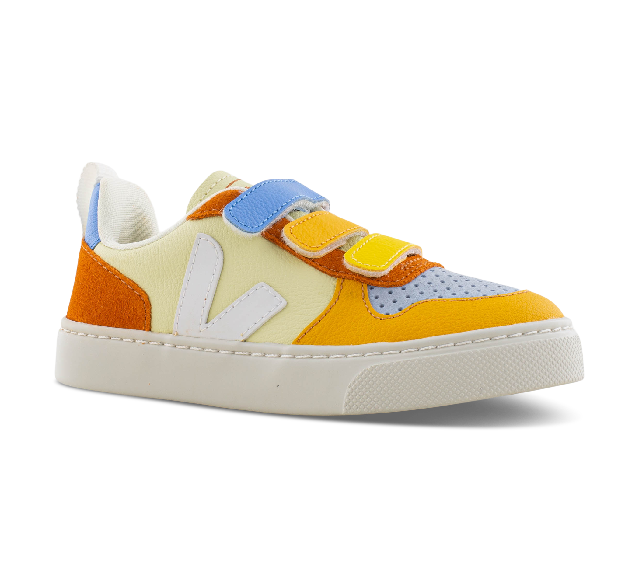 Veja Small V-10 - Klettschuhe gelbmulticolor