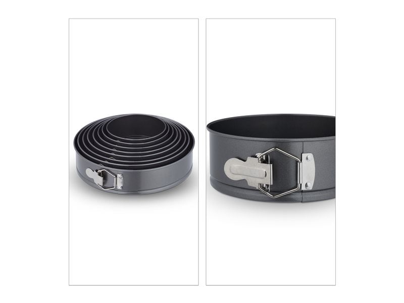 relaxdays Springform 8-teilig Runde Kuchenbackformen-Set