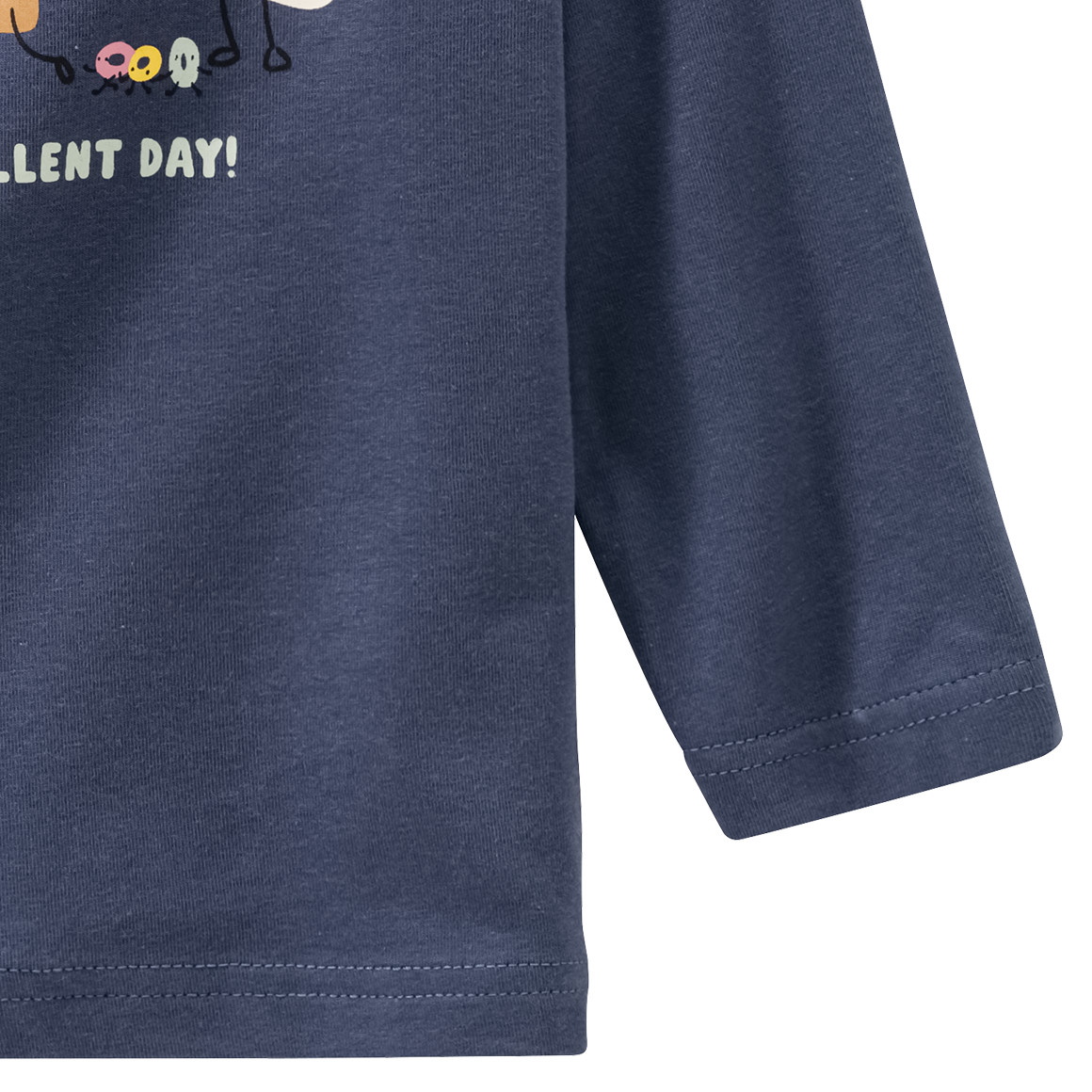 Topomini Baby Langarmshirt mit Frühstücks-Print dunkelblau