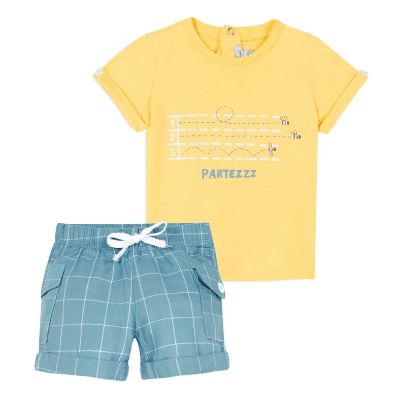 Ensemble t-shirt et short à carreaux bébé garçon Absorba Aucune nuance