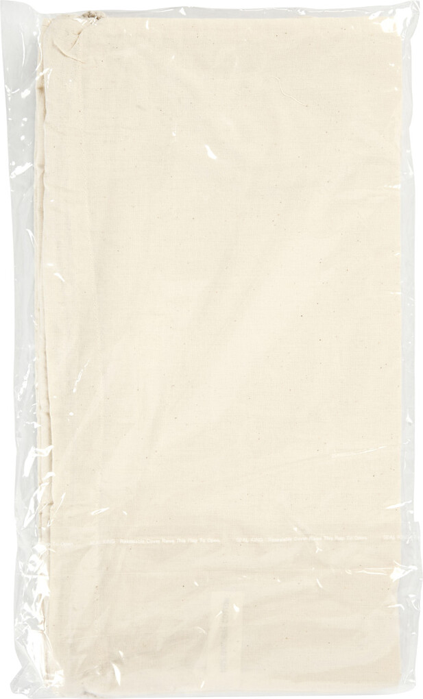 Stofposer Med Snor - Diy - Uden Motiv - Lys Natur - 37X41 CM - 3 Stk