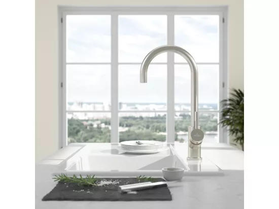 Robinet cuisine VILLEROY ET BOCH Umbrella acier massif