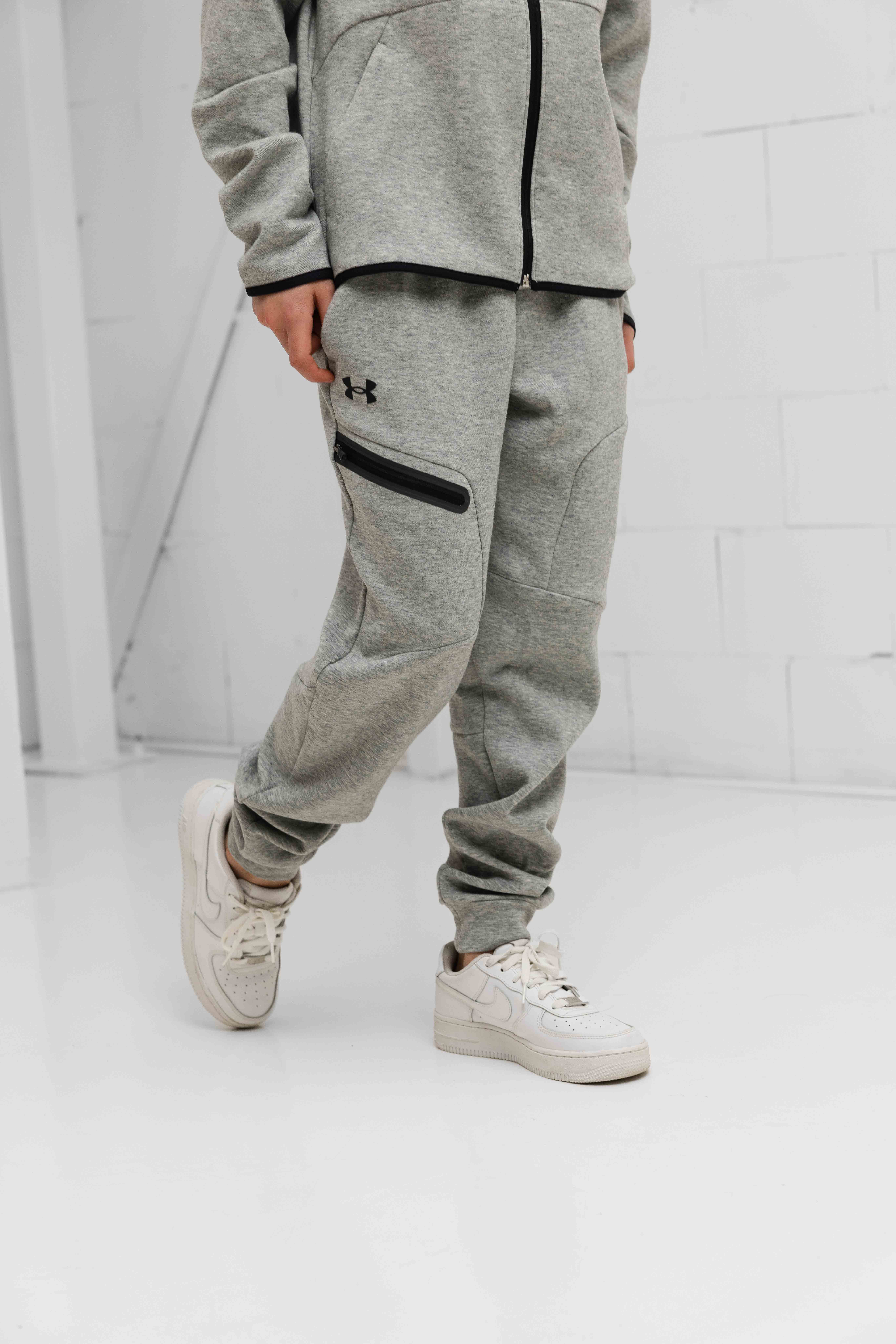 Under Armour Unstoppable Fleece Trainingspak Kids Grijs