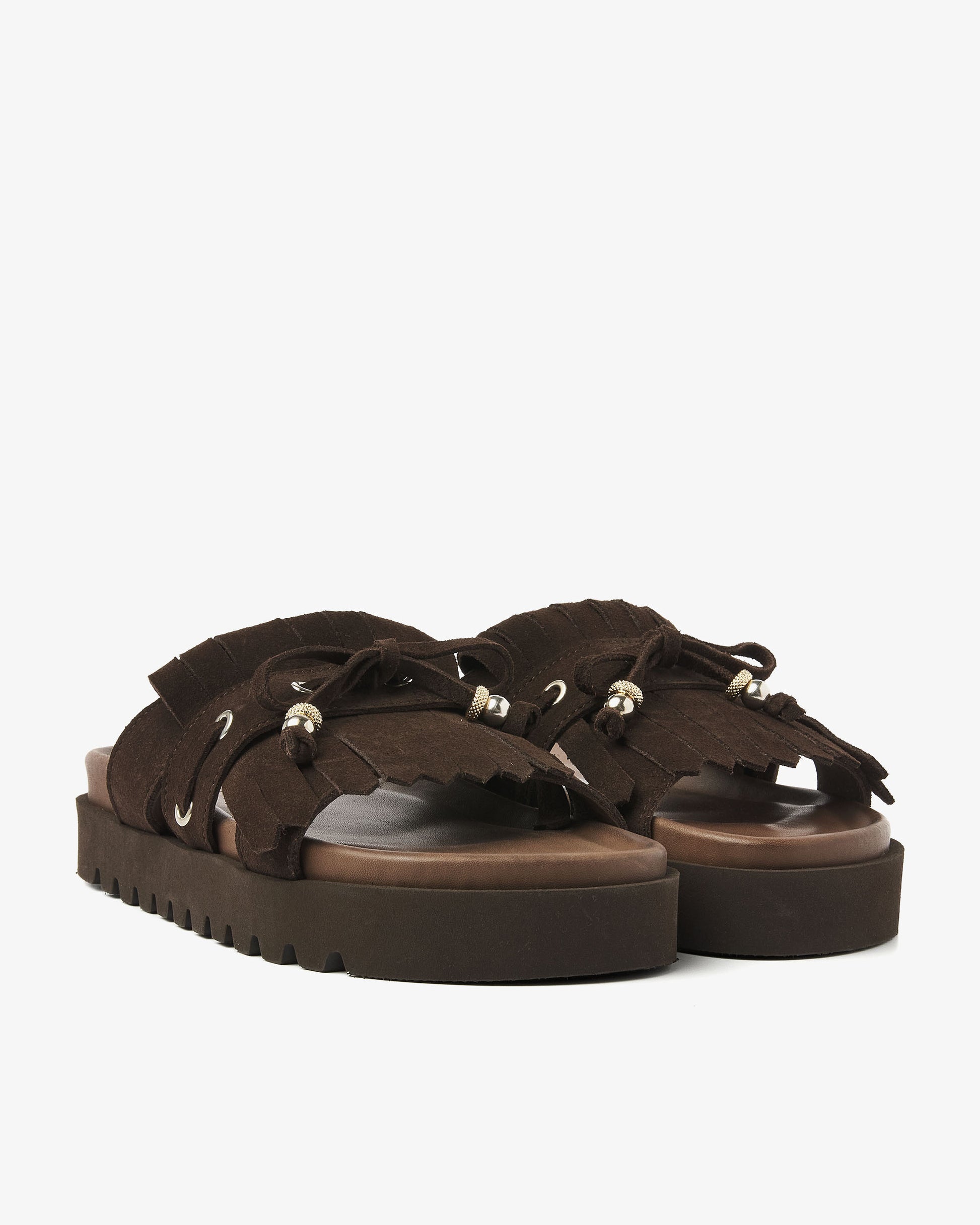VIA VAI bruine slippers Rae Laila