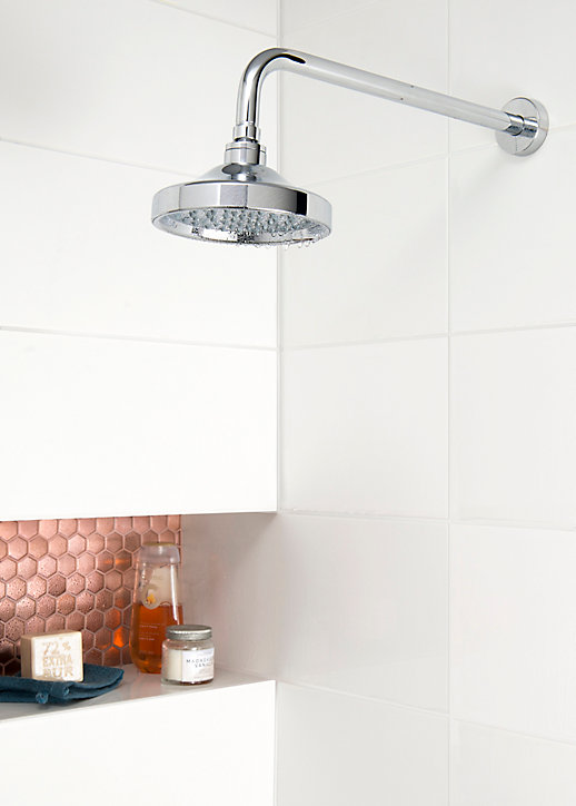 Bras de pomme de douche rond chromé Cooke & Lewis