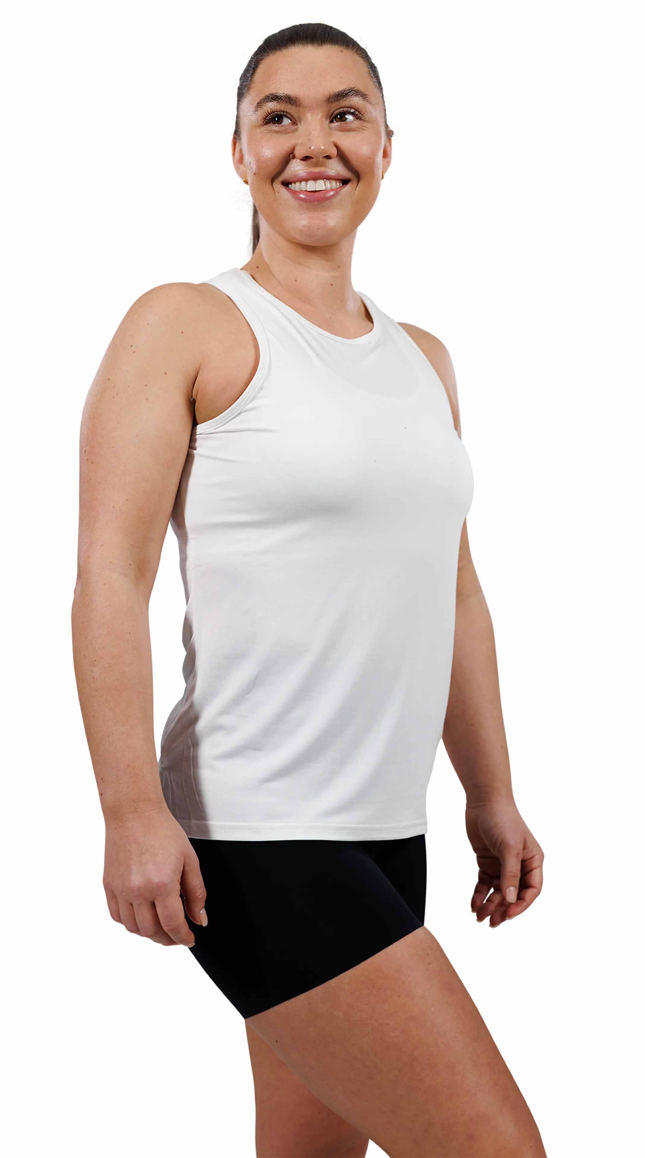 Milano Sleeveless Top Dame White