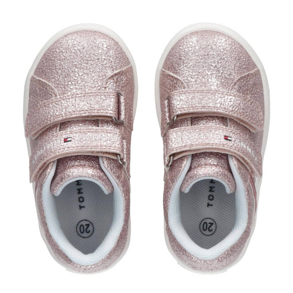 Tommy Hilfiger sneakers met glitters roze