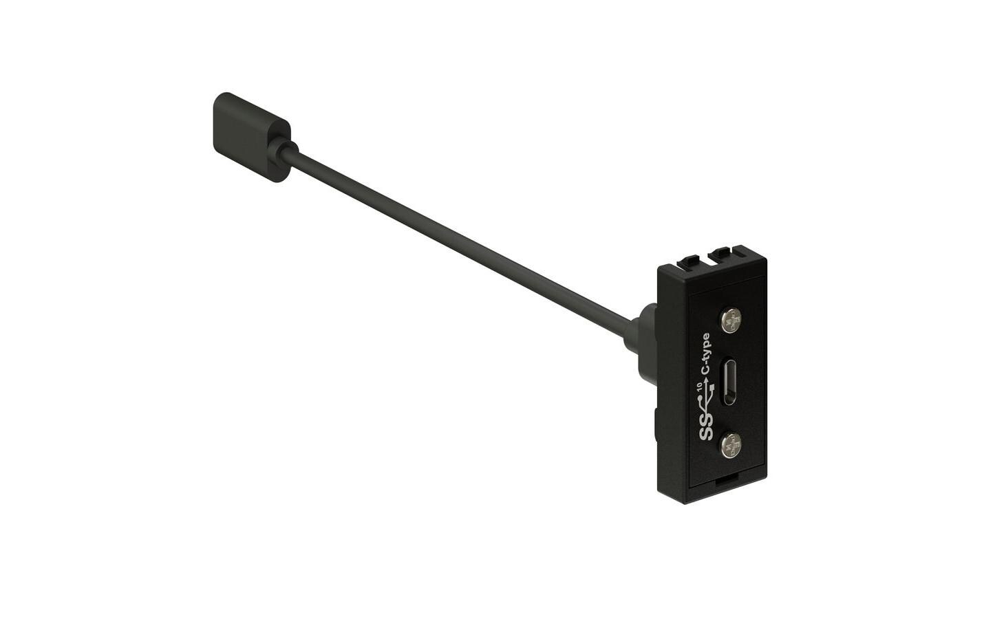 Modul 45 x 22.5 mm, 1x USB-C 3.1 Data, AnthrazitMultimedia-Modul mit USB-Typ-C-Kopplung