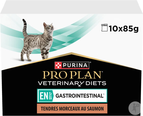 Pro Plan Veterinary Diets EN Gastrointestinal Pâtée Pour Chat Saumon En Sauce 10x85g