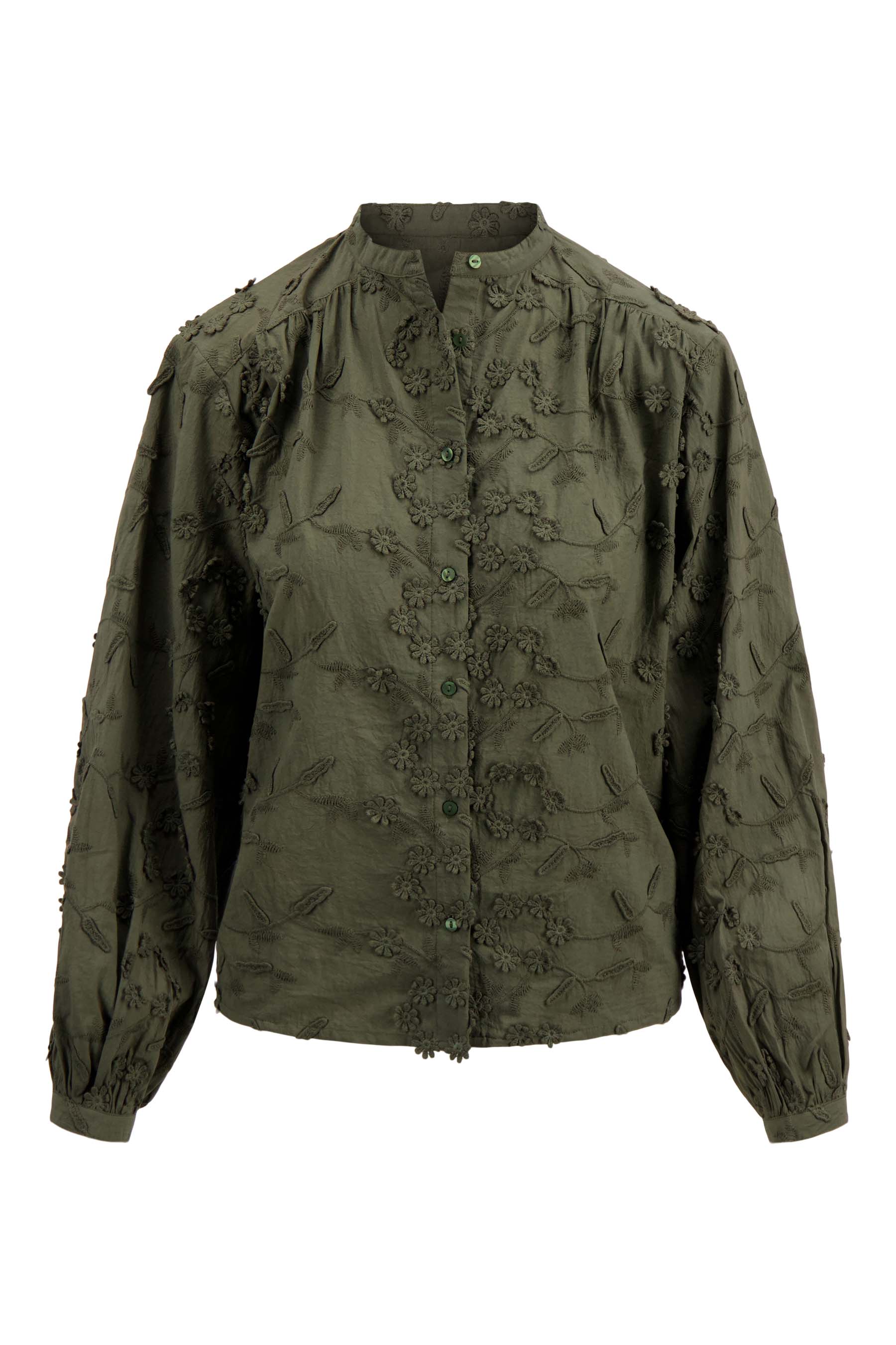 blouse met bloem structuur