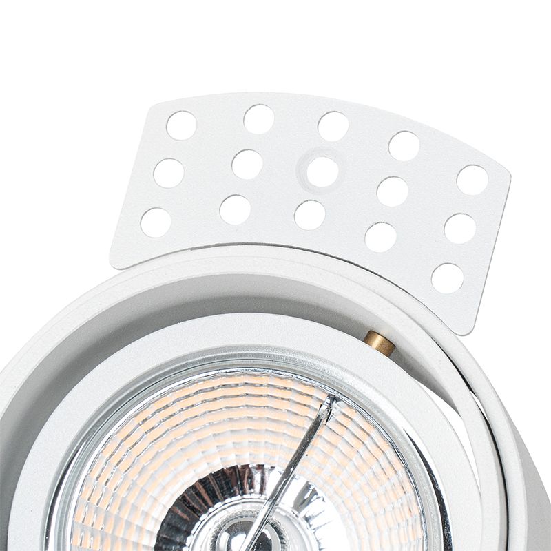 Set van 6 Moderne inbouwspot wit trimless - Impact 70