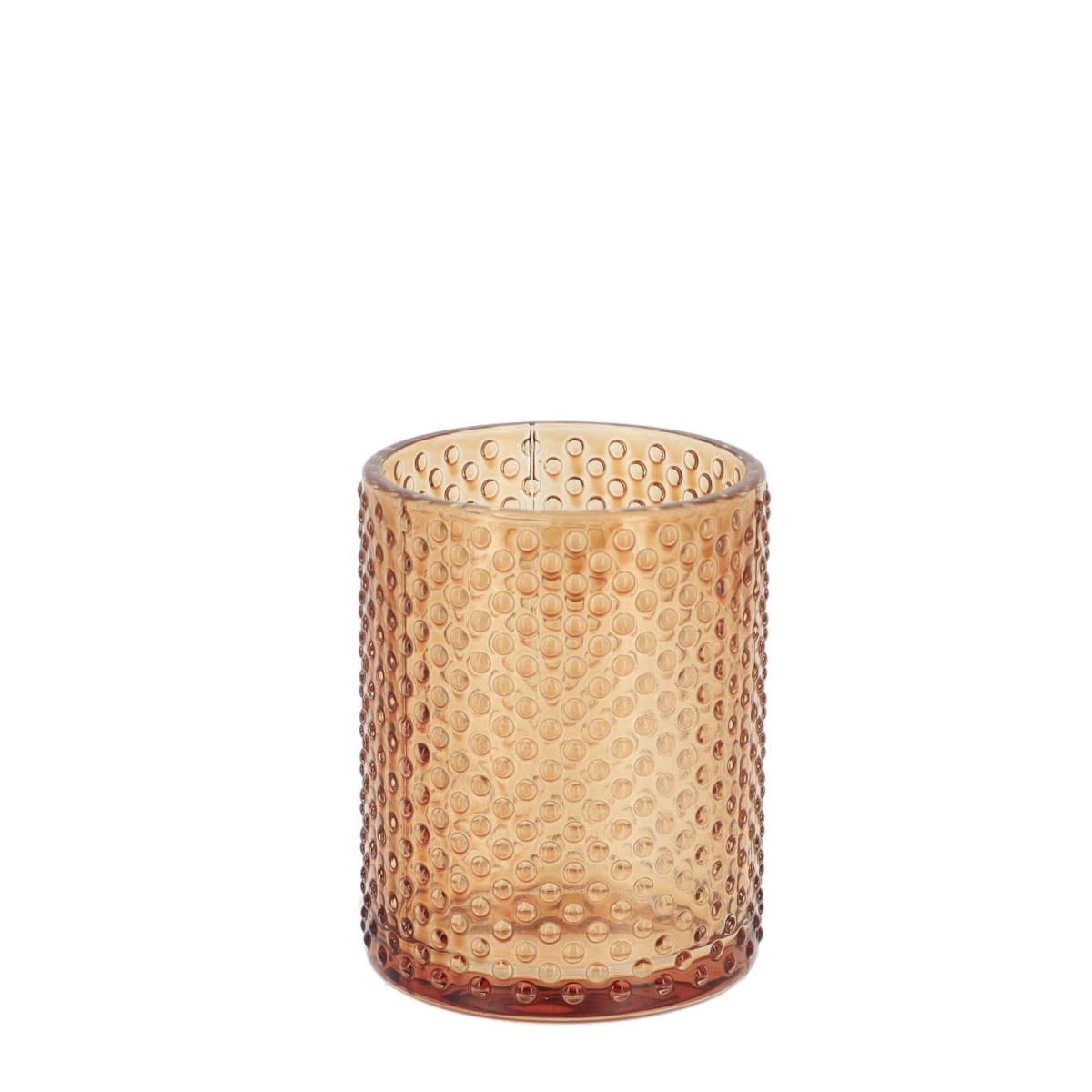 GOBELET ROND VERRE MOTIFS POINTS FUMEE