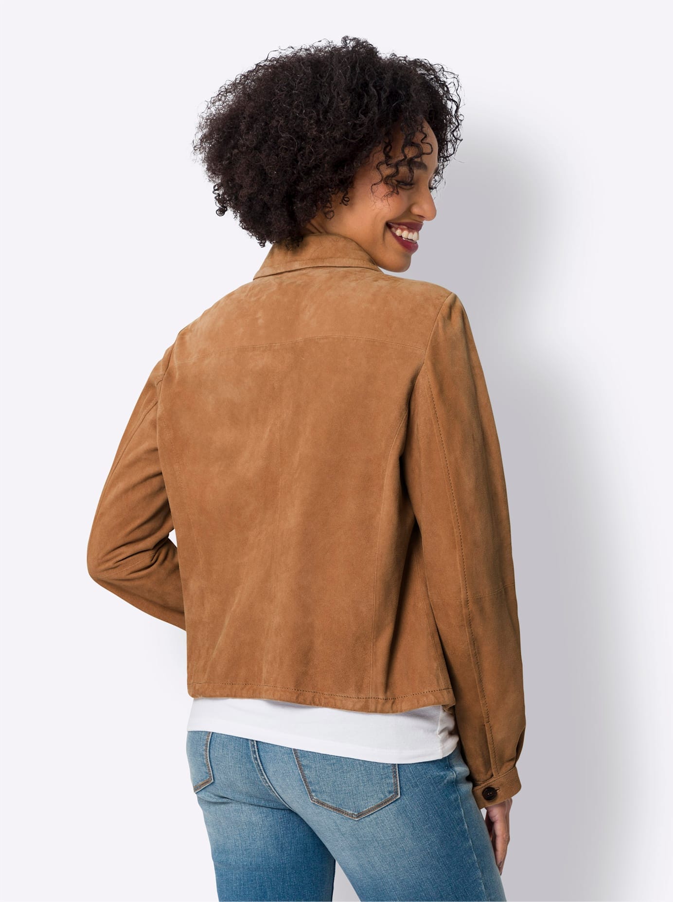 heine Lederjacke ohne Kapuze