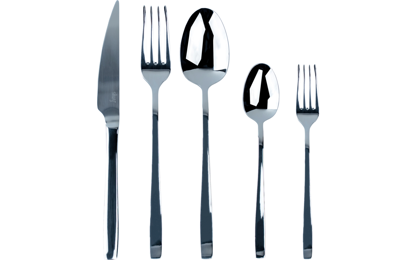 Silwy Reisebesteck-Set Edelstahl 5-tlg. + Etui