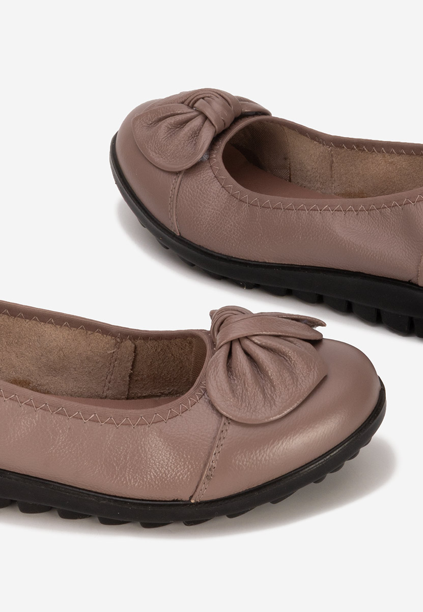 Ballerines en cuir bruns Giuliena V2