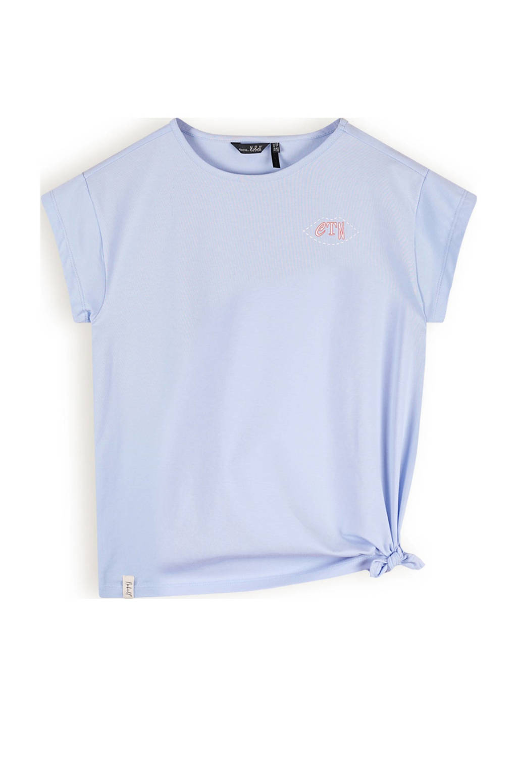 NoBell’ T-shirt Kasis met backprint zachtblauw