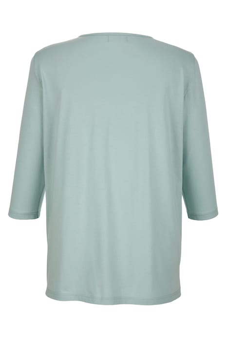T-Shirt, Rosen-Motiv, Rundhals, 3/4-Ärmel