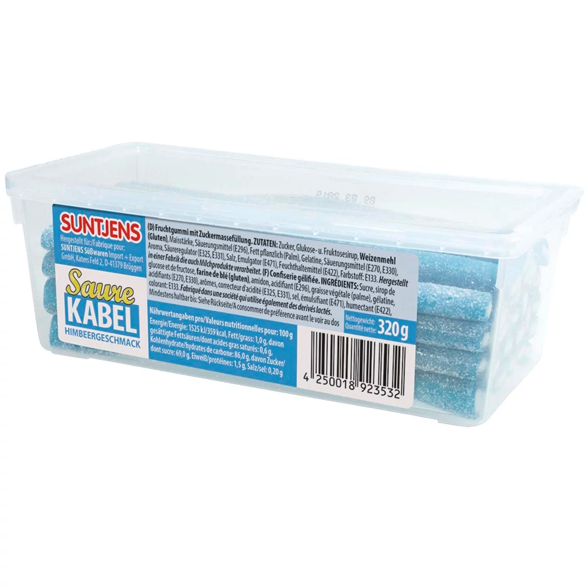 Suntjens Zure Kabel met Frambozensmaak (320 gr)