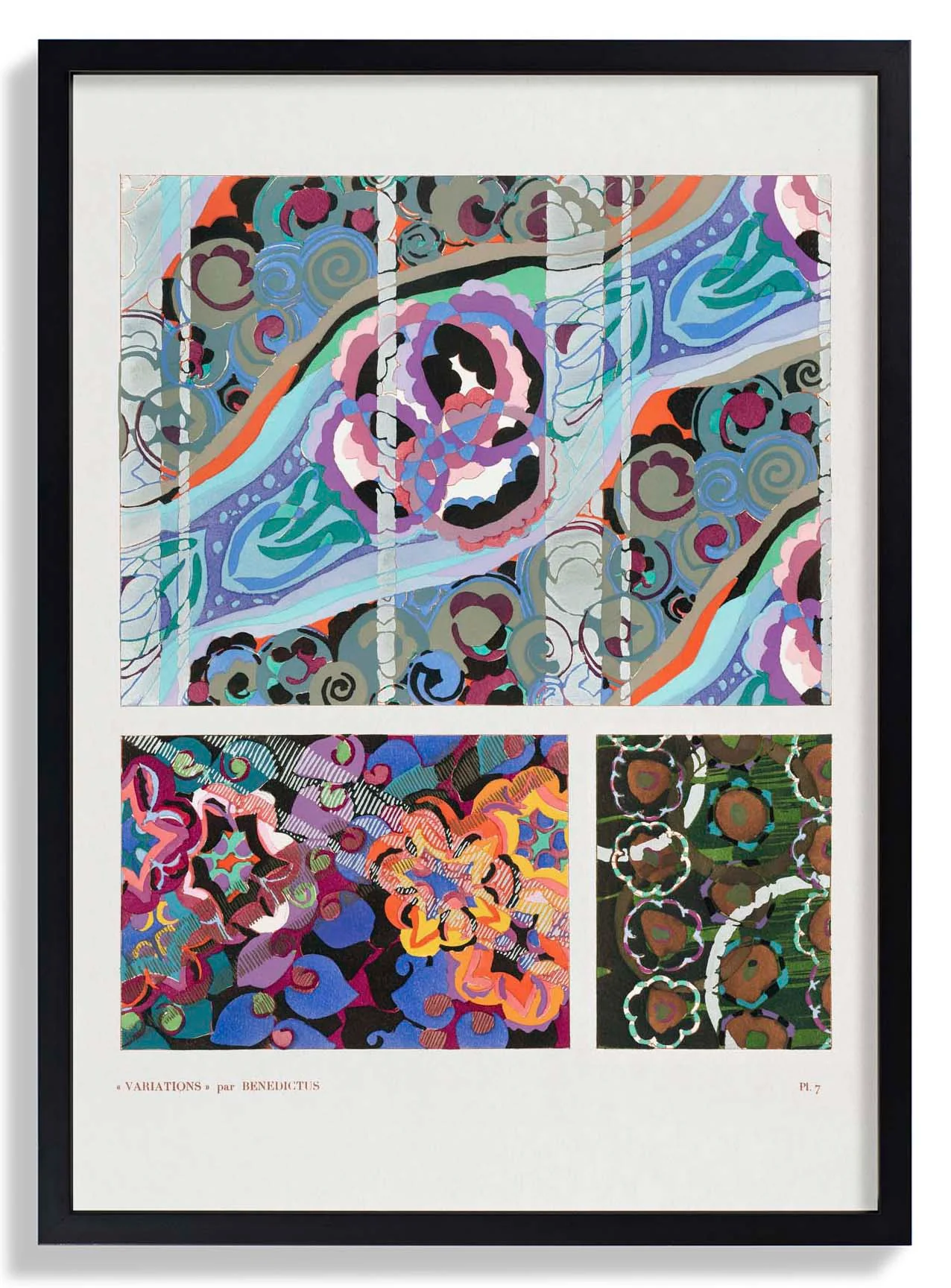 Vintage Art-Déco-Muster, Variation 7 von Édouard Bénédictus