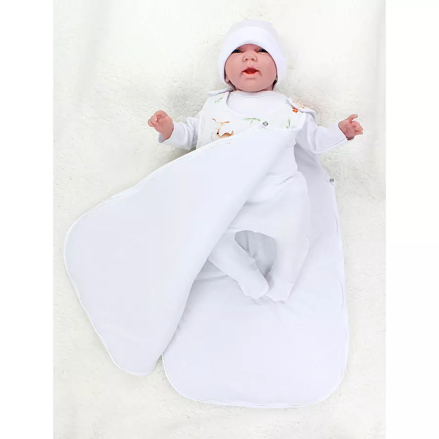TupTam Baby Ganzjahres Schlafsack Wattiert weißbeige