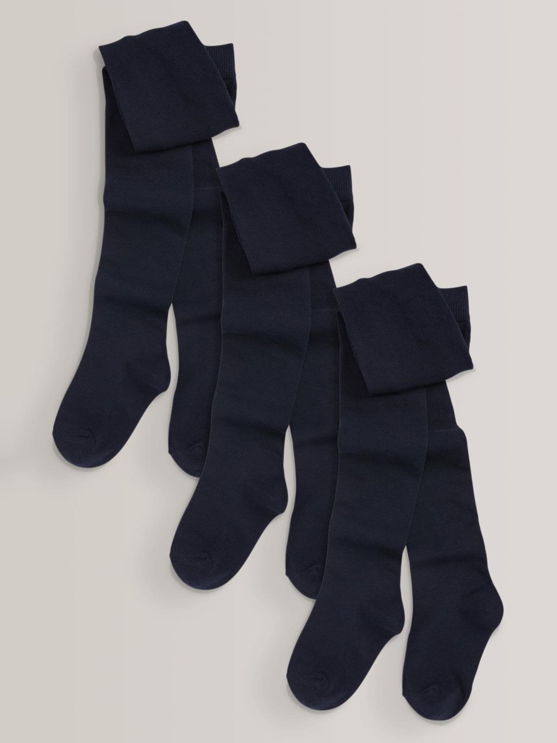 Donkerblauw - Set van 3 katoenrijke schoolmaillots