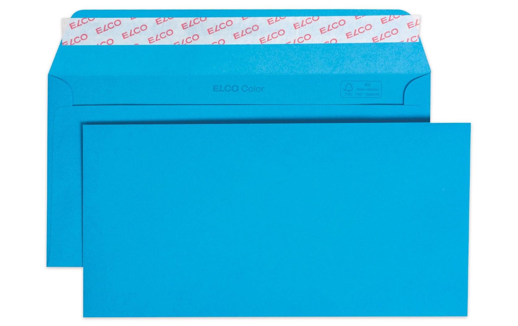 Couvert Color C5/6, Keine Fenster, 25 Stück, BlauFarbige Briefumschläge von Elco