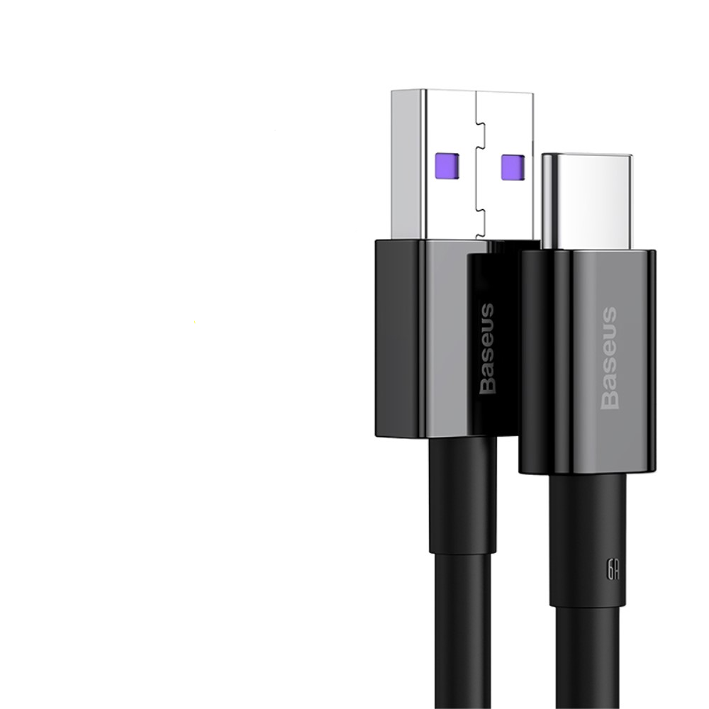 (1m) 66W USB A auf USB C Ladekabel Datenkabel Fast Charge - Schwarz