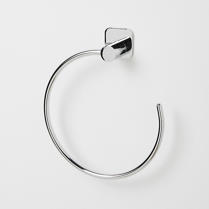 Anneau porte serviettes Koros acier chromé GoodHome Ø17,8 cm