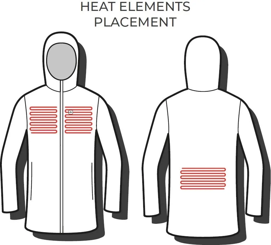 Heat Experience Men's Heatx Heated Oslo Coat Black