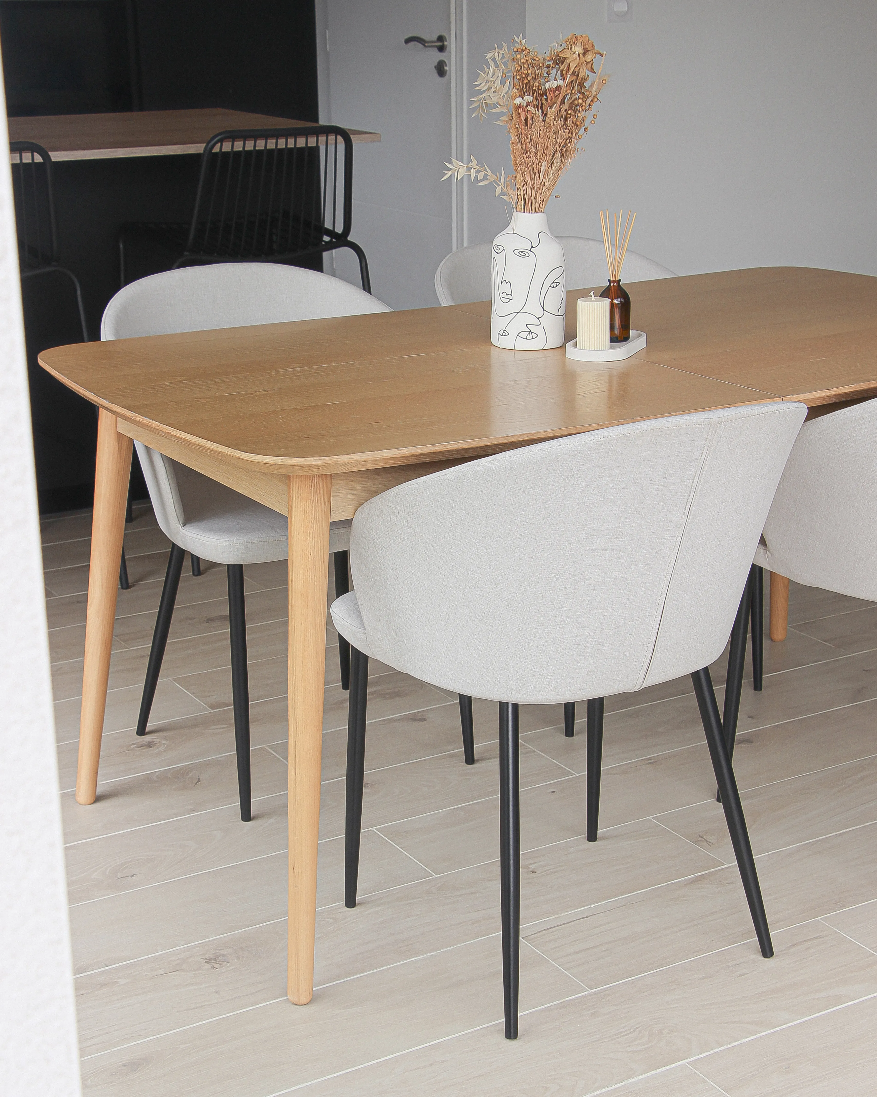 Set van 2 eetkamerstoelen MASON Lichtbeige