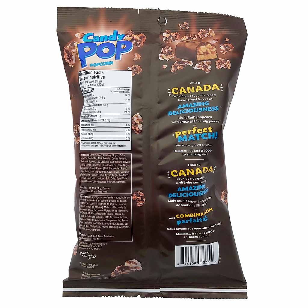 Candy POP Popcorn SNICKERS 149g MHD:30.3.25