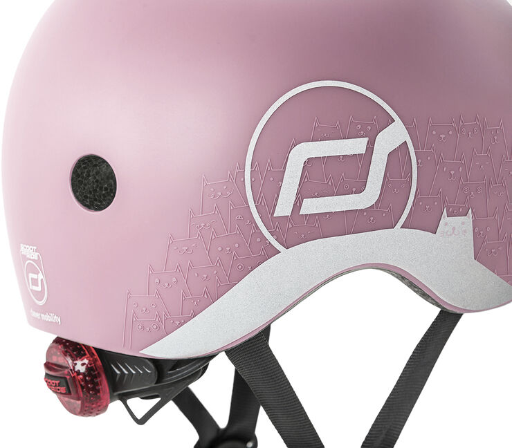 Scoot & Ride Helmet XXS reflective rose Lyserød