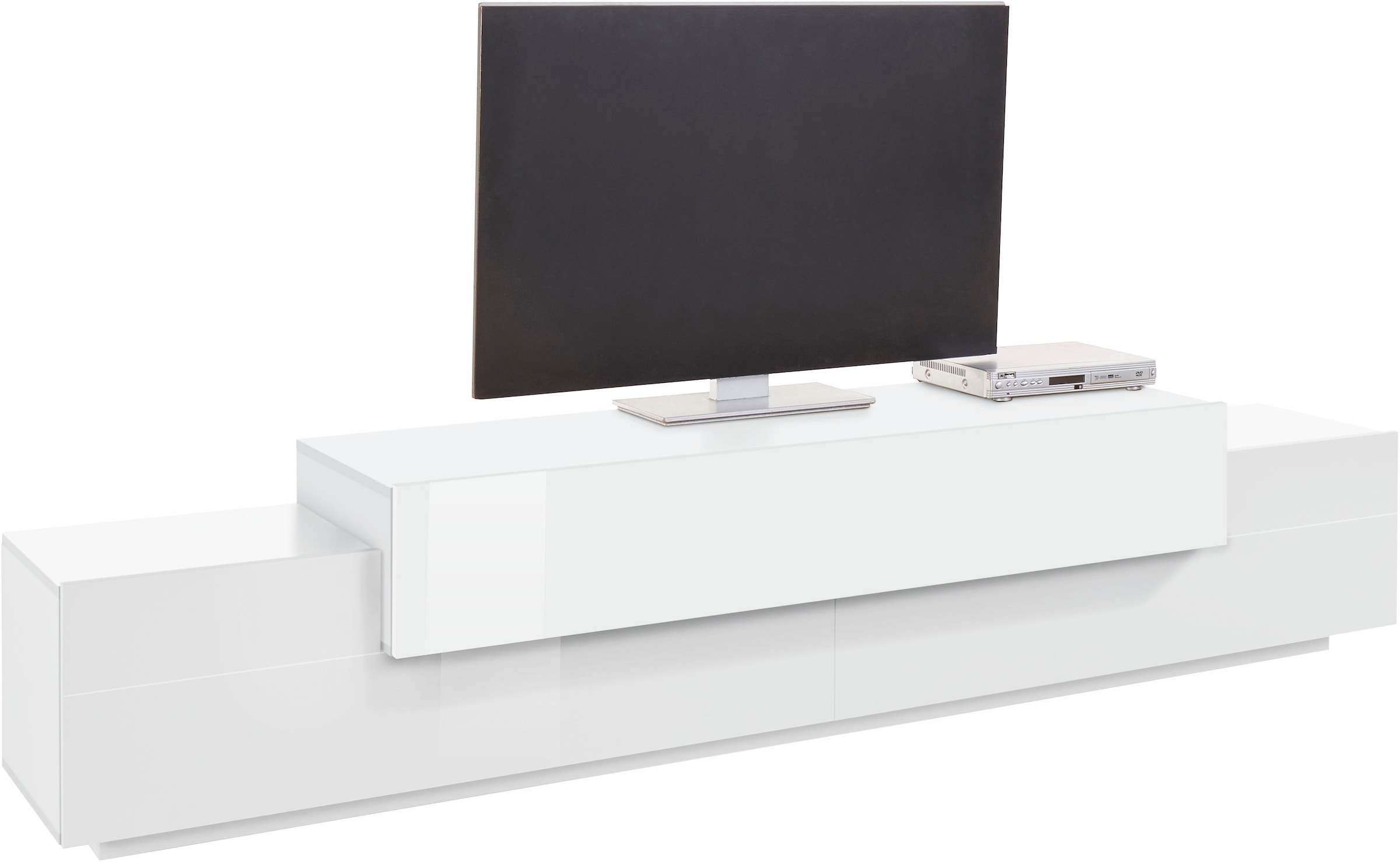 INOSIGN Lowboard »Coro,Lowboard,TV-Kommode,TV-Möbel,TV-Bank« mit 3 Klappen, (B/T/H) 240x45x51,6 cm