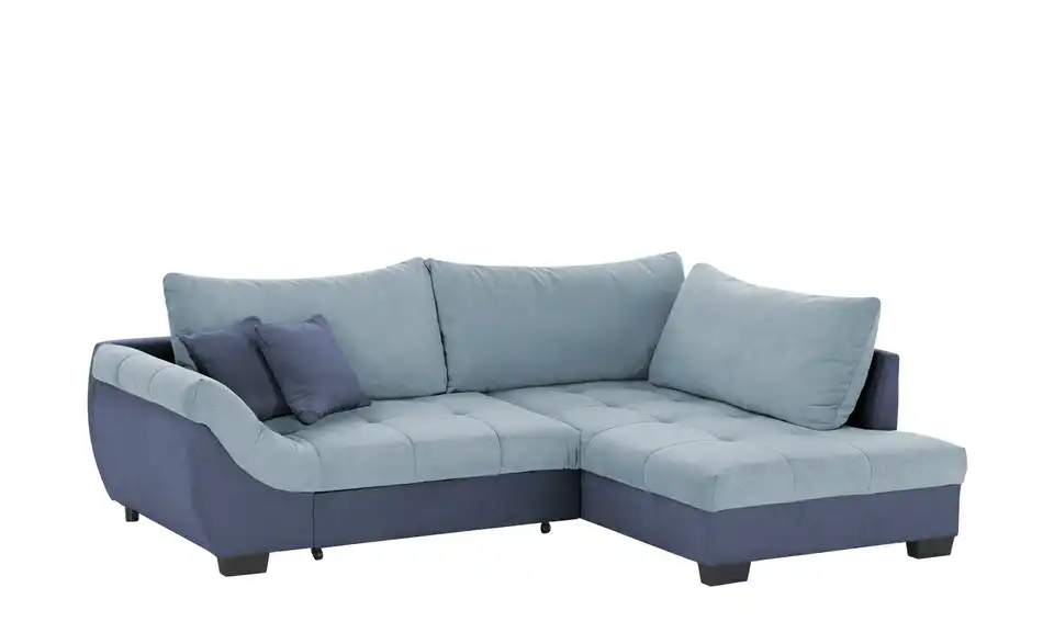 Ecksofa Krissy Taubengrau, Marineblau rechts