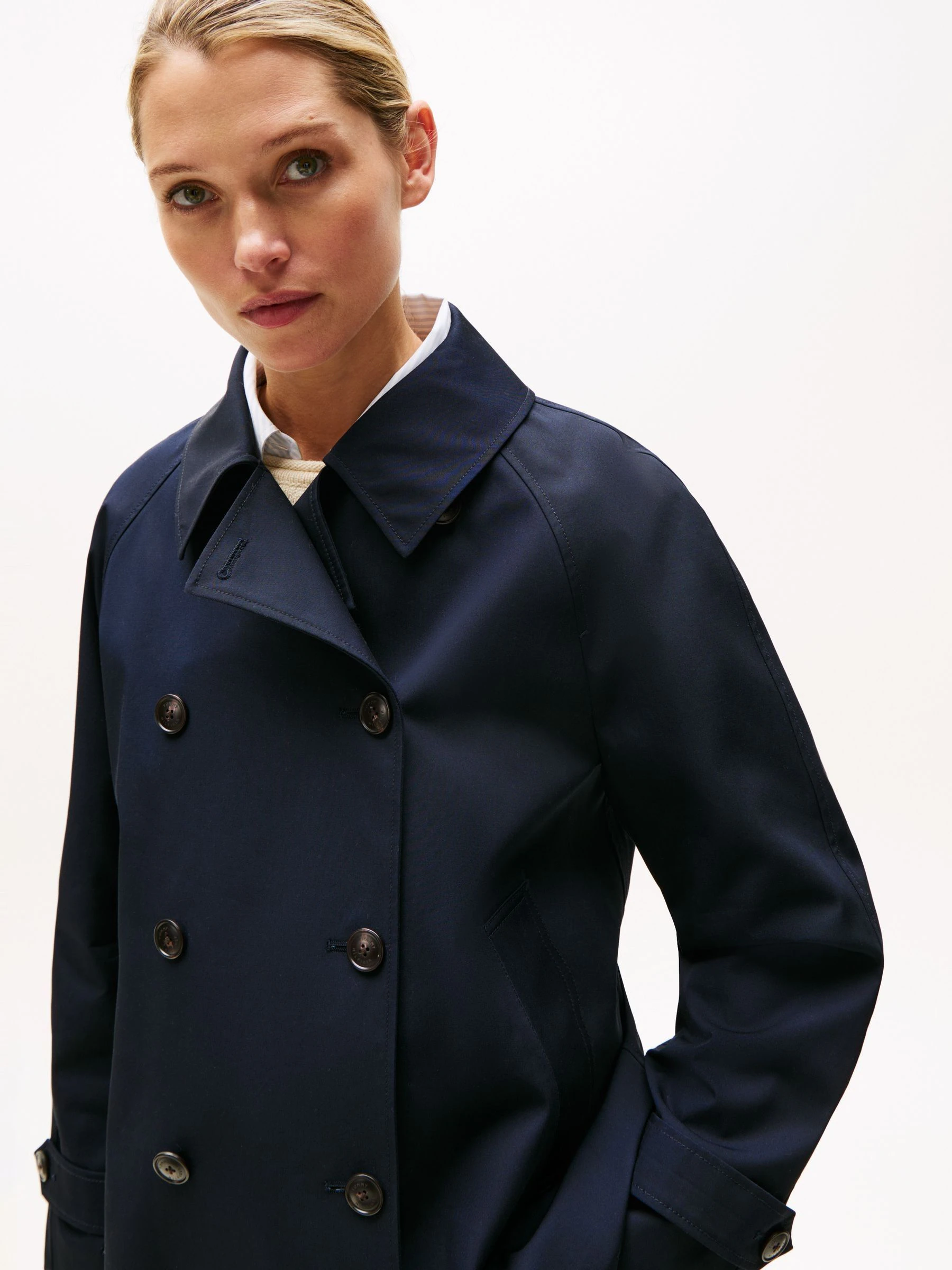 Tommy Hilfiger Water Repellent Short Trench Coat