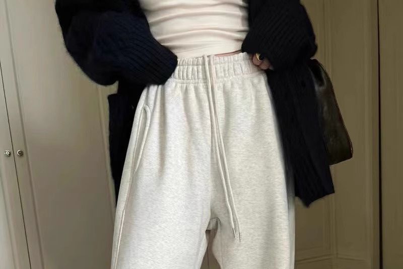 Cafamo - Harem-joggingbroek met trekkoord in de taille en fleecevoering