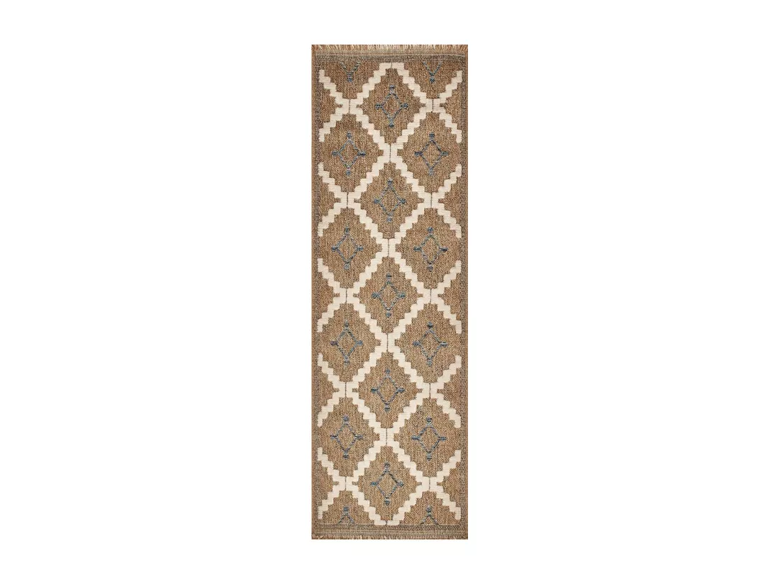 Tapis intérieur extérieur aspect jute bleu Tijuana 9041 230 x 160 cm