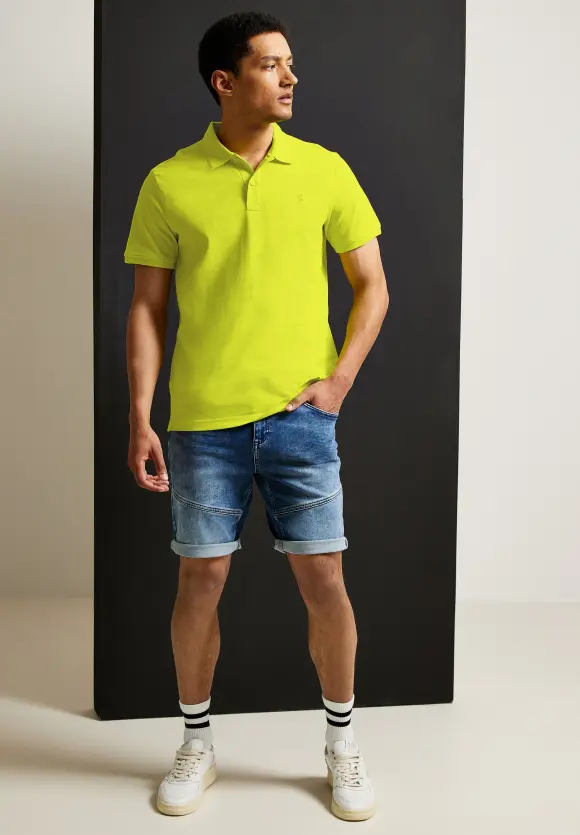 Piquée Poloshirt - acid yellow